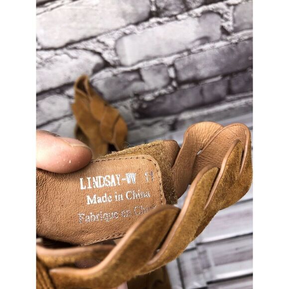 Jeffrey Campbell Lindsay Brown Suede Leather AnkleStrap Heels Women Sz 11M US/42 - Picture 13 of 16